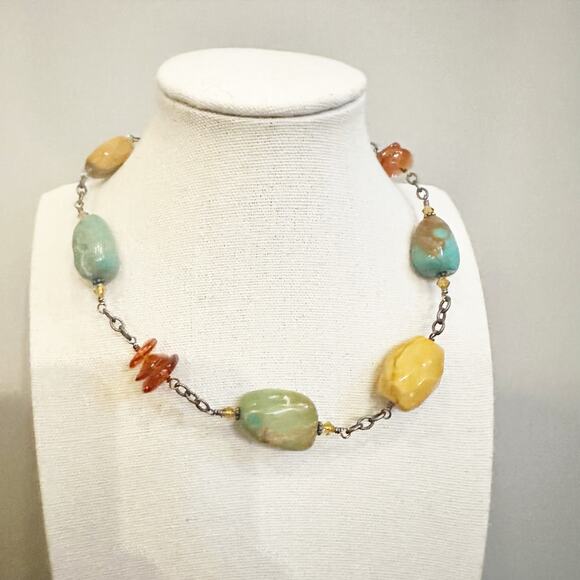 silpada N1296 Chunky Stone Necklace Retired * flaw Boho Bohemian - Picture 12 of 12